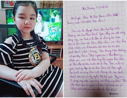 Bé gái lớp 2 viết thư gửi Phó Thủ tướng, vẽ tranh cổ động chống Covid-19