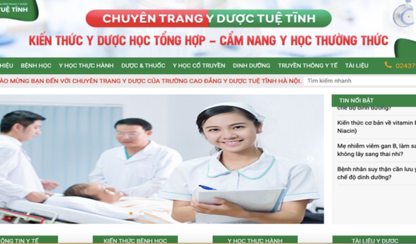 Báo Tiền phong – Cao đẳng Y Dược Tuệ Tĩnh Hà Nội ra mắt chuyên trang về y dược