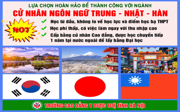 Cơ hội tuyệt vời để thành công với Ngành ngôn ngữ Trung – Nhật – Hàn