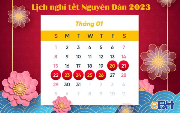 Thông báo lịch nghỉ tết nguyên đán 2023