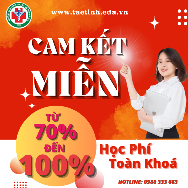 Cam kết miễn tối thiểu từ 70%-100% Học Phí Toàn Khoá