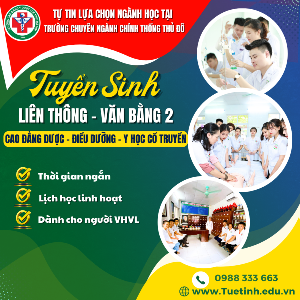 Thông báo liên tục tuyển sinh các lớp VB2-Liên thông Ngành Y Dược 2024 – 2025