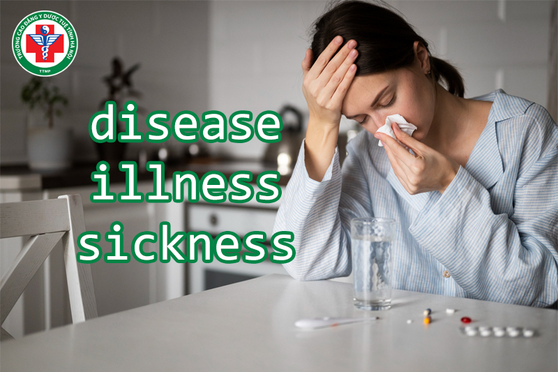 Cả 3 từ disease/ illness/ sickness đều có nghĩa là bệnh