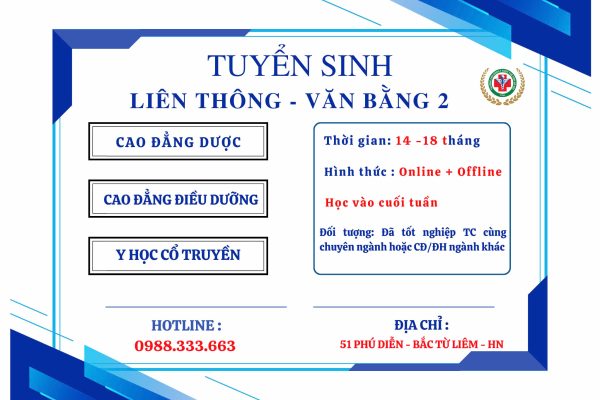 Thông báo tuyển sinh các lớp VB2-Liên thông Ngành Y Dược 2025 – 2026