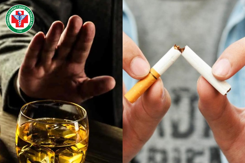 Điều trị bệnh nên hạn chế thuốc lá, đồ uống có cồn