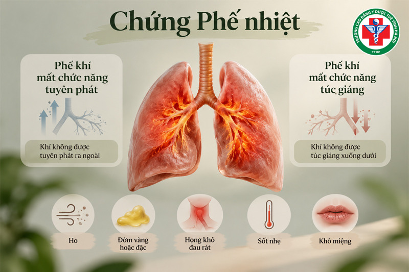 Phế khí mất chức năng tuyên phát, túc giáng