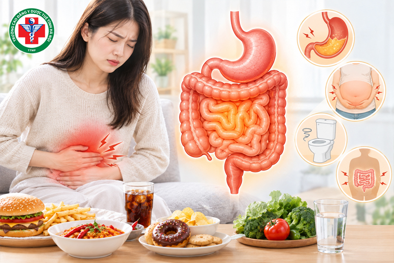 Người mắc Trung khí hạ hãm có thể xuất hiện một số biểu hiện ở đường tiêu hóa